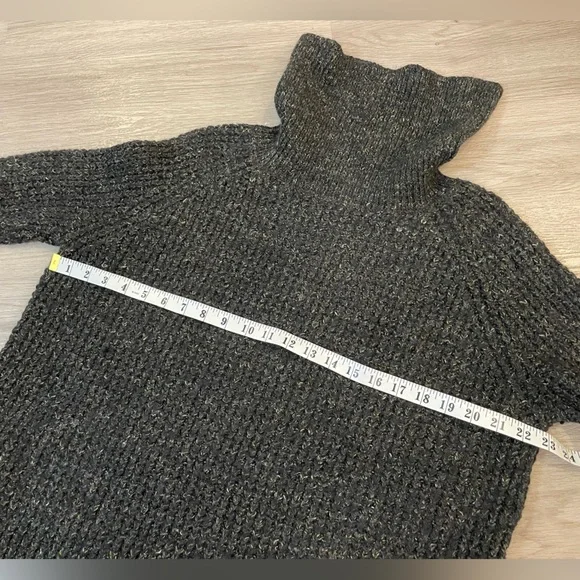 FREE PEOPLE Grey Knit Oversized Sweater Wool/linen Blend. - Picture 7 of 8